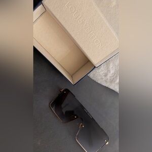 Louis Vuitton Black and Gold Sunglasses